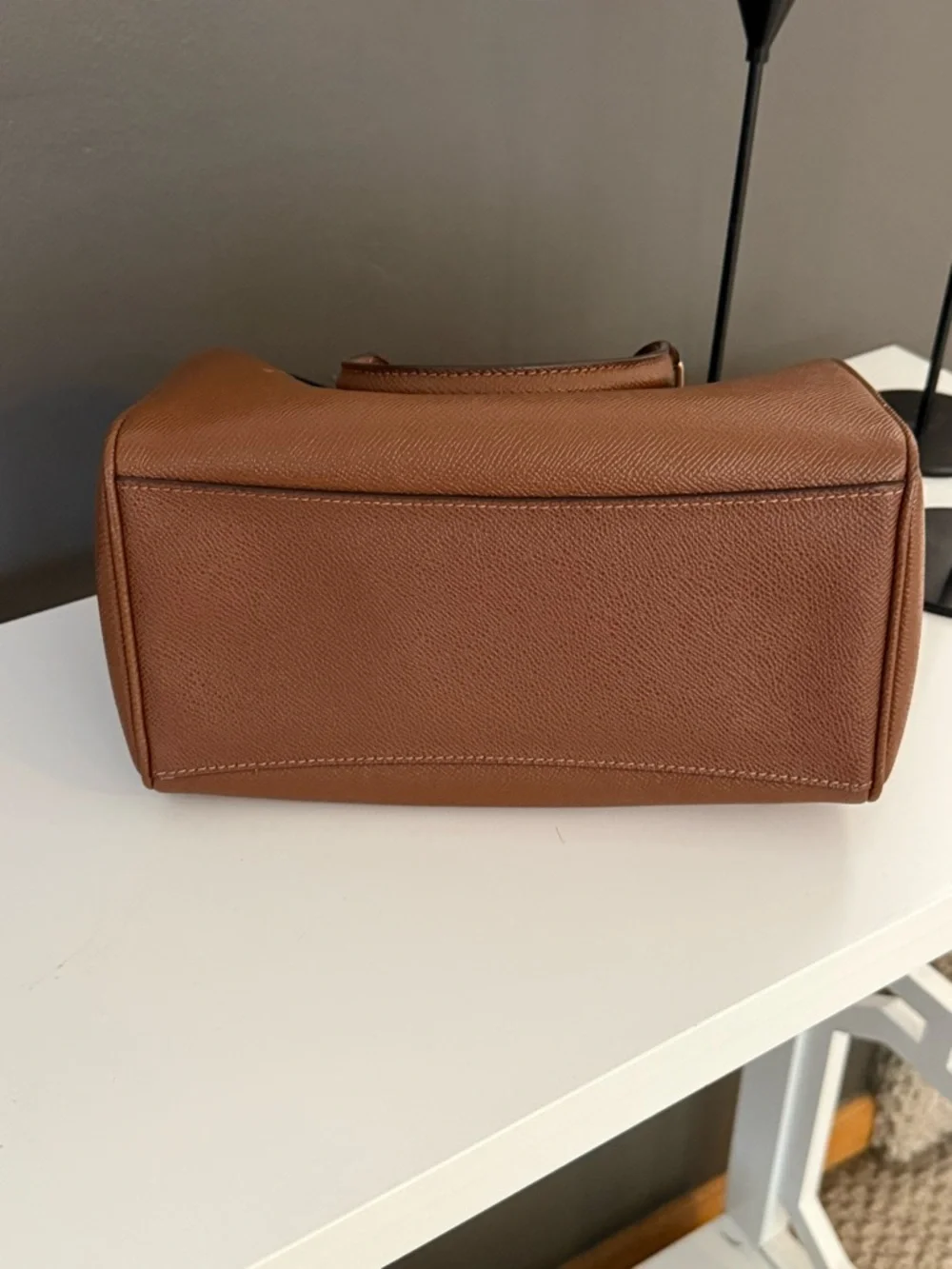 Coach Rowan (mid size) in a tan/Carmel color with gold hardware. Used twice. - Picture 4 of 5